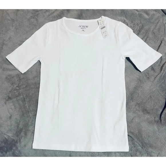 J. Crew Tops - NWT J.Crew Size XS Short Sleeve Shirt Causal Women White Layering‎